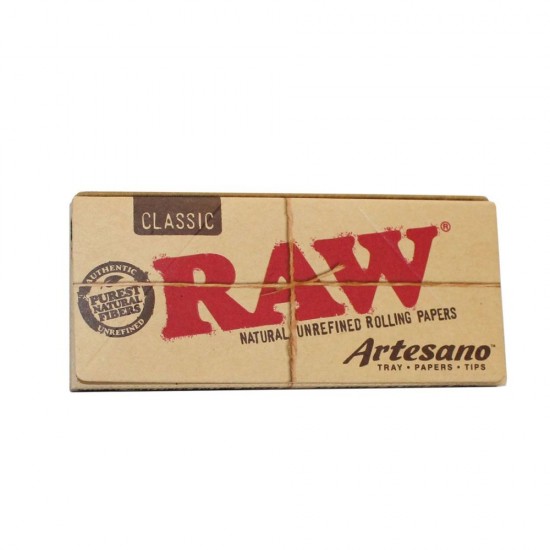 RAW CLASSIC KING SIZE SLIM ΤΣΙΓΑΡΟΧΑΡΤΟ + ΤΖΙΒΑΝΕΣ ARTESANO